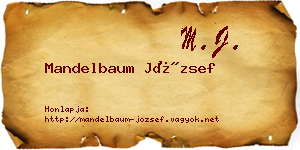Mandelbaum József névjegykártya