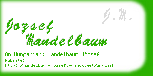 jozsef mandelbaum business card